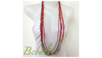 Indonesia Beaded Necklaces Multi Seeds